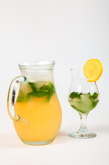 Orange juice with herbs