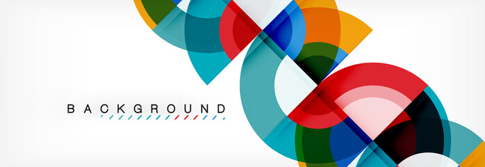 Vector circular geometric abstract background