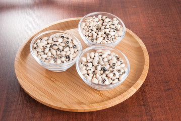 Black Eye Bean on the wooden background