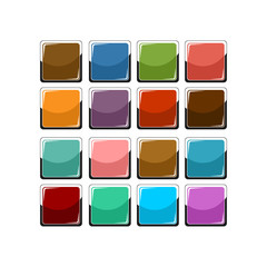 Set of color apps icons. Vector Illustration. EPS10