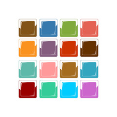 Set of color apps icons. Vector Illustration. EPS10