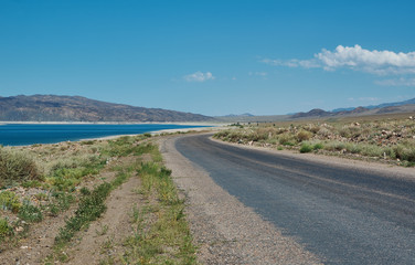 Road near Issyk-Kul lake,