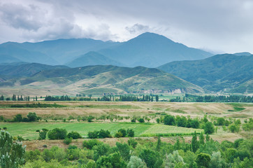 Fototapeta na wymiar Kirghizia villages
