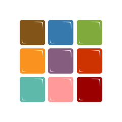 Set of color apps icons. Vector Illustration. EPS10