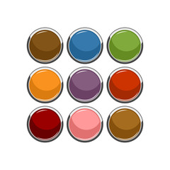 Set of color apps icons. Vector Illustration. EPS10