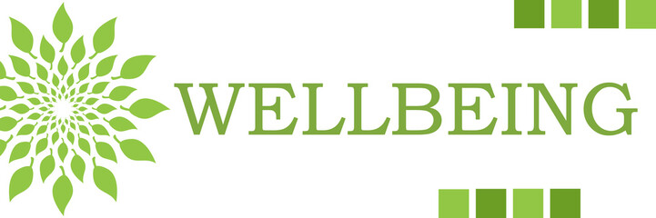 Wellbeing Green Leaves Circular Horizontal 