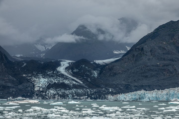 Icebergs in front of Columbia glacier, Alaska