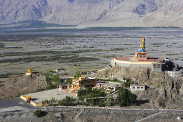 Diskit Monastery or Diskit Gompa is the oldest and largest Buddhist monastery. Nubra Valley of...