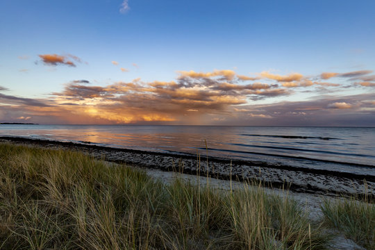 The Baltic Sea in Sweden, Beddingestrand at the evening.