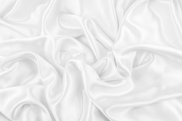 Obraz premium Luxurious of smooth white silk or satin fabric texture background