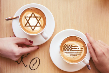a cup of coffee in Israel