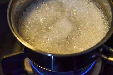 Boiled sago in coconutmik