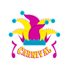 Harlequin hat with musical notes