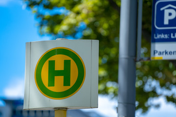 Street Sign, Bus Stop