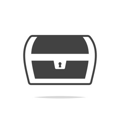 Treasure chest icon vector isolated