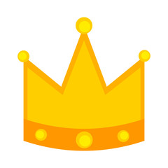 Isolated golden crown icon