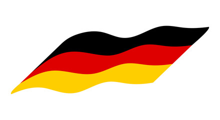 germany flag simple wave  vector design isolated on white background