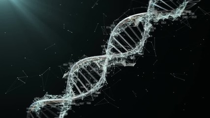 DNA background. You can use it for a science, technology, stage, communication or social media background. Seamless loop. - Powered by Adobe