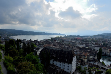 Veduta dalle mura di cinta della città di Lucerna