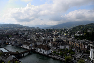 Veduta dalle mura di cinta della città di Lucerna
