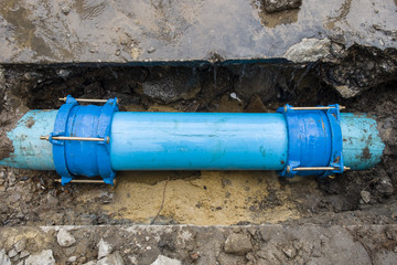 gibault fix of water pipe 300 mm diameter pvc