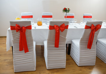 Decorated served party table