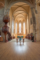 Fototapeta premium Interior of Lutheran Church in Sibiu