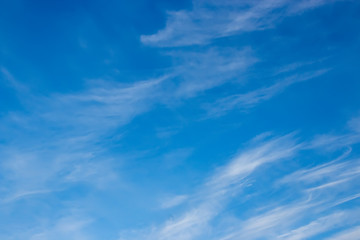 View on beautiful white clouds in a blue sky