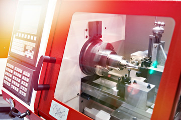 Modern lathe with CNC