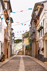 Fototapeta premium Calle típica de Figueras, Asturias