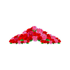 rose flower vector ornament. vector decoration ready for use