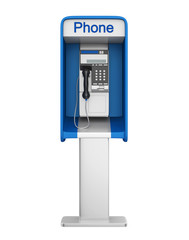 Payphone Booth Isolated