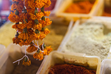 Fake or Imeritinsky saffron flowers marigolds