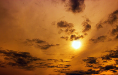 Dramatic dark red moody sky