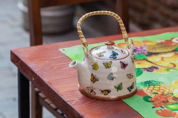 coffee table in small city central europe