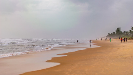 Fototapeta na wymiar Image Of Uncrowded peaceful and colorful beaches in south Goa. India 