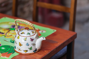 coffee table in small city central europe