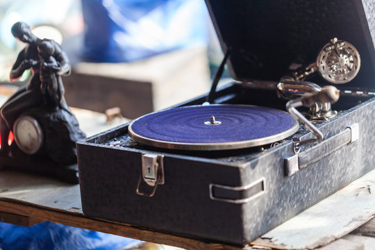 old vintage antique gramophone