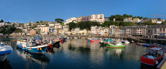 Panoramic view of the seaport of Luarca, Asturias - Spain
