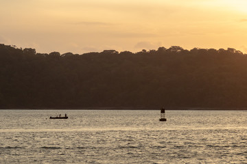 Fototapeta premium Sunset Fishing Boat