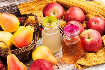 Homemade apple pear cider