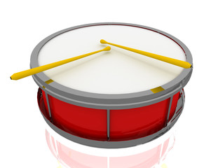 small drum concept . 3d rendered illustration