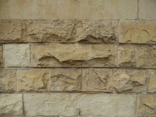 Wall of yellow stone
