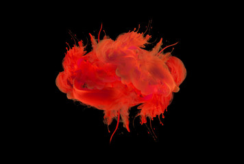 Acrylic colors in water.  Abstract background.