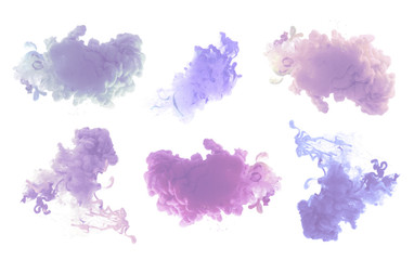 Acrylic colors and ink in water. Abstract background.