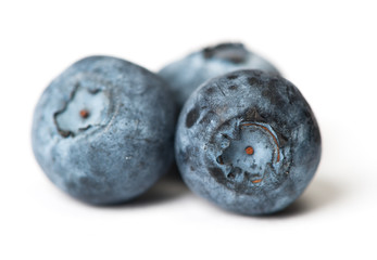 Group of fresh juisy blueberries