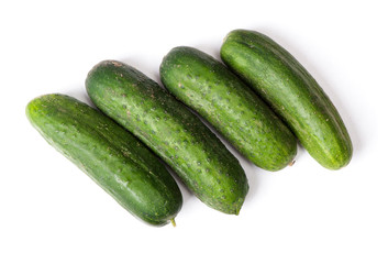 Group of natural cucumbers