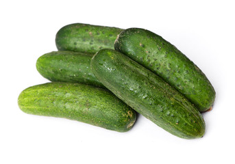 Group of natural cucumbers