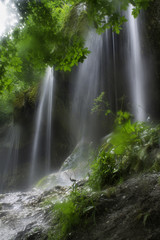 waterfall in the mountains on a long exposure