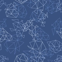 Abstract Geometric Vector Pattern in blue color